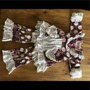 Frilly little girl matching set